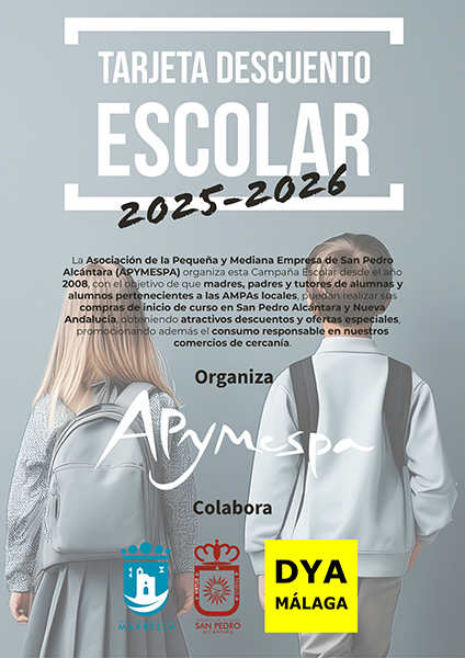 APYMESPA une comercio y familias en el inicio del curso escolar en San Pedro Alcántara y Nueva Andalucía